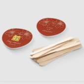 Boho rote moderne Blumenhochzeit in China Fächer (Non-assembled)