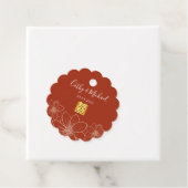 Boho rote moderne Blumenhochzeit in China Geschenkanhänger (Beispiel)