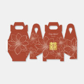 Boho rote moderne Blumenhochzeit in China Geschenkschachtel (Ungefaltet)
