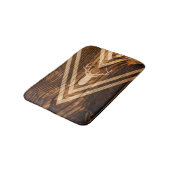 Boho Rotwild auf rustikalem Holz Badematte (Schrägansicht)
