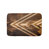 Boho Rotwild auf rustikalem Holz Badematte (Vorderseite)