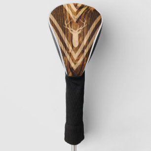 Boho Rotwild auf rustikalem Holz Golf Headcover