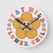 Boho Runde Wanduhr (Vorderseite)