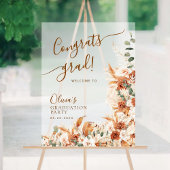 Boho Rust Abschluss Akryllischer Flor Begrüßungsze Acrylschild