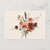 Boho Rust & Creme Fall Blumendetails Begleitkarte (Rückseite)