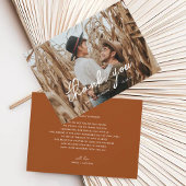 Boho Rust Custom Wedding Foto Vielen Dank Karten