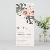 BOHO RUST FLORAL MONSTERA VERLASSE BRAUTPARTY IN EINLADUNG (Stehend Vorderseite)