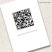 Boho Rust Florals Script QR Code Wedding RSVP Kart Begleitkarte
