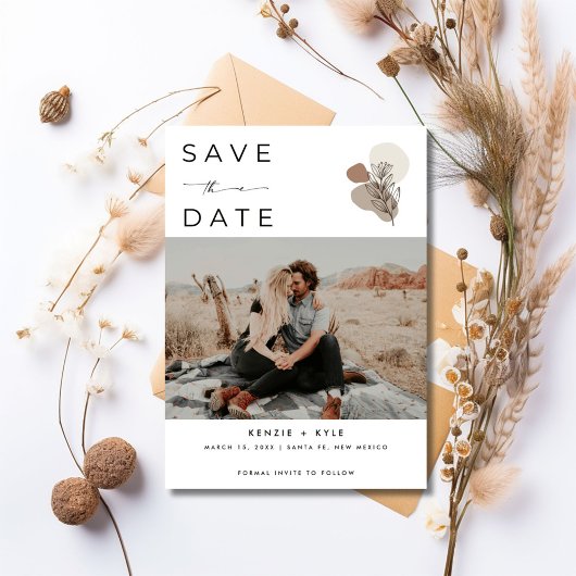 Boho Rust Foto Wüste Wedding Save The Date