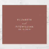 Boho Rust Maple Wedding Beer Flasche Etikett (Einzelnes Label)