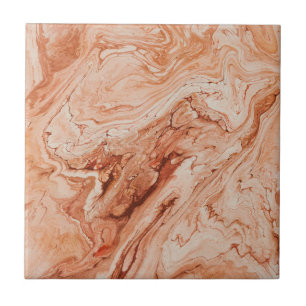 Boho Rust Marble Effect Earthy Abstrakt Fliese