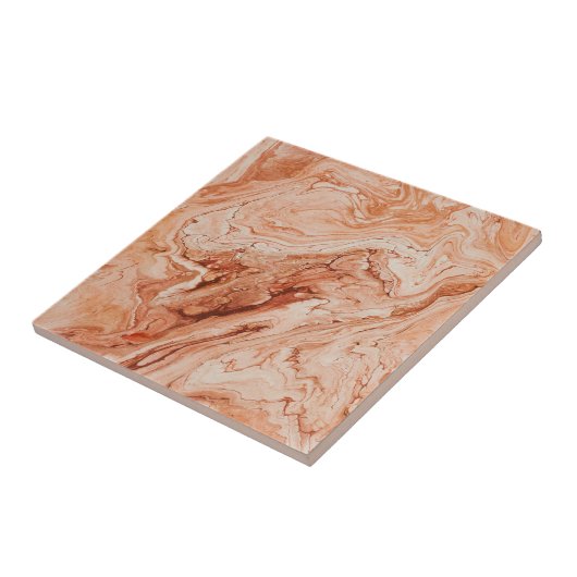 Boho Rust Marble Effect Earthy Abstrakt Fliese (Seite)