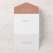 Boho Rust Modernes Foto Hochzeit All In One Einladung (Außenbereich)