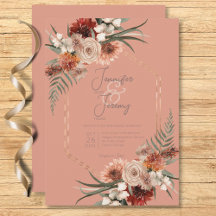 Boho Rust & Neutral Peach Rust Fall Blumenhochzeit