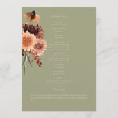 Boho Rust & Neutral Sage Fall Floral Programm (Rückseite)