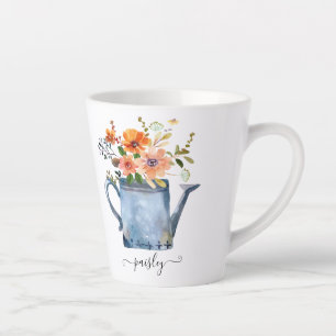 Boho Rust Orange Wasserfarben Blume Wassersport Do Milchtasse
