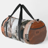 Boho Rust Reiseangebot mit Monogramm und Foto Duffle Bag (Rechte Ecke)
