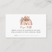 Boho rust Terracotta Babydusche Windelwindeln Begleitkarte (Vorderseite)