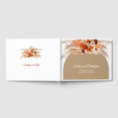 Boho Rust Terracotta Blume und Pampas Grass Gästebuch (Voll)
