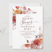 Boho Rust Terracotta Burnt Orange Brautparty Einladung (Vorderseite)