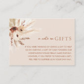 Boho Rust Terracotta Hochzeitsgeschenke Begleitkarte (Vorderseite)