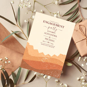 Boho Rust Terracotta Verlobung Einladung