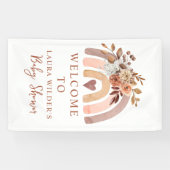 Boho Rust Terracotta Watercolor Rainbow Banner (Horizontal)