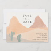 Boho Rust Terracotta Wüste Wedding Foto Save The Date (Vorderseite)