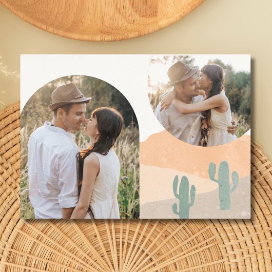 Boho Rust Terracotta Wüste Wedding Foto Save The Date