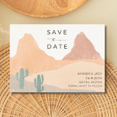 Boho Rust Terracotta Wüste Wedding Foto Save The Date