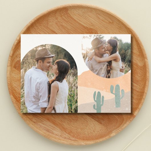 Boho Rust Terracotta Wüste Wedding Foto Save The Date