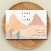 Boho Rust Terracotta Wüste Wedding Foto Save The Date