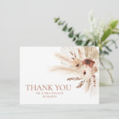 Boho Rust Wedding Vielen Dank Card Flat HAZEL Dankeskarte (Stehend Vorderseite)