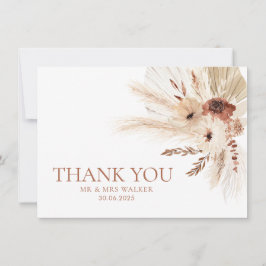 Boho Rust Wedding Vielen Dank Card Flat HAZEL Dankeskarte