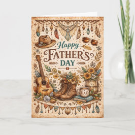 Boho Rustic Americana Vatertag Feiertagskarte