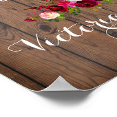 Boho Rustic Antler Blumenzettel Poster (Ecke)