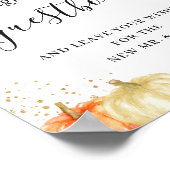 Boho Rustic Autumn Floral Wedding Gästebuch Sign (Ecke)