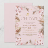 Boho Rustic Baby Shower Invitation Einladung (Vorne/Hinten)