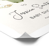 Boho Rustic Baby Shower Junge Neutral Willkommen Poster (Ecke)