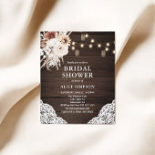 Boho Rustic Beige Blume Brautparty Flyer