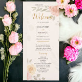 Boho Rustic Blooming Garden Program Wedding Programm