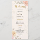 Boho Rustic Blooming Garden Program Wedding Programm (Vorderseite)