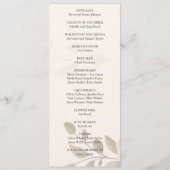 Boho Rustic Blooming Garden Program Wedding Programm (Rückseite)