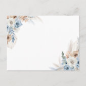 Boho Rustic Blue Pumpkin Fall Books for Baby Einladungspostkarte (Rückseite)