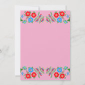 Boho Rustic Blue Rote Rosen Brautparty Einladung (Rückseite)