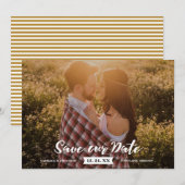 Boho Rustic Brush Script-Foto Save the Date (Vorne/Hinten)