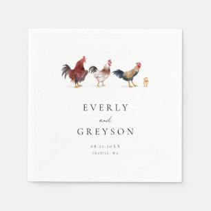 Boho & Rustic Chicken Wedding Serviette