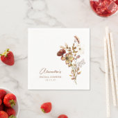 Boho Rustic Earthy Nature Botanical Brautparty Serviette (Beispiel)