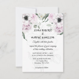 Boho Rustic Elegant Floral Wedding Save the Date