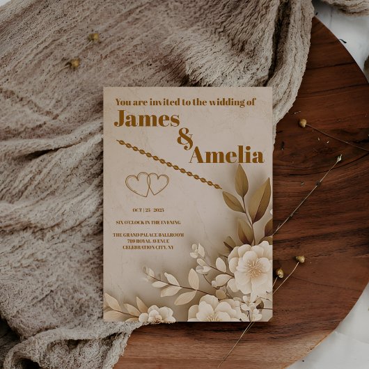 Boho Rustic | Elegant Wedding Einladung